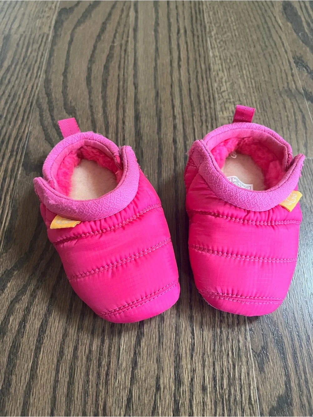 UGG Tasman Slipper size 02/03 6-12 months Bright Pink Puffer Slip-On Baby Shoes